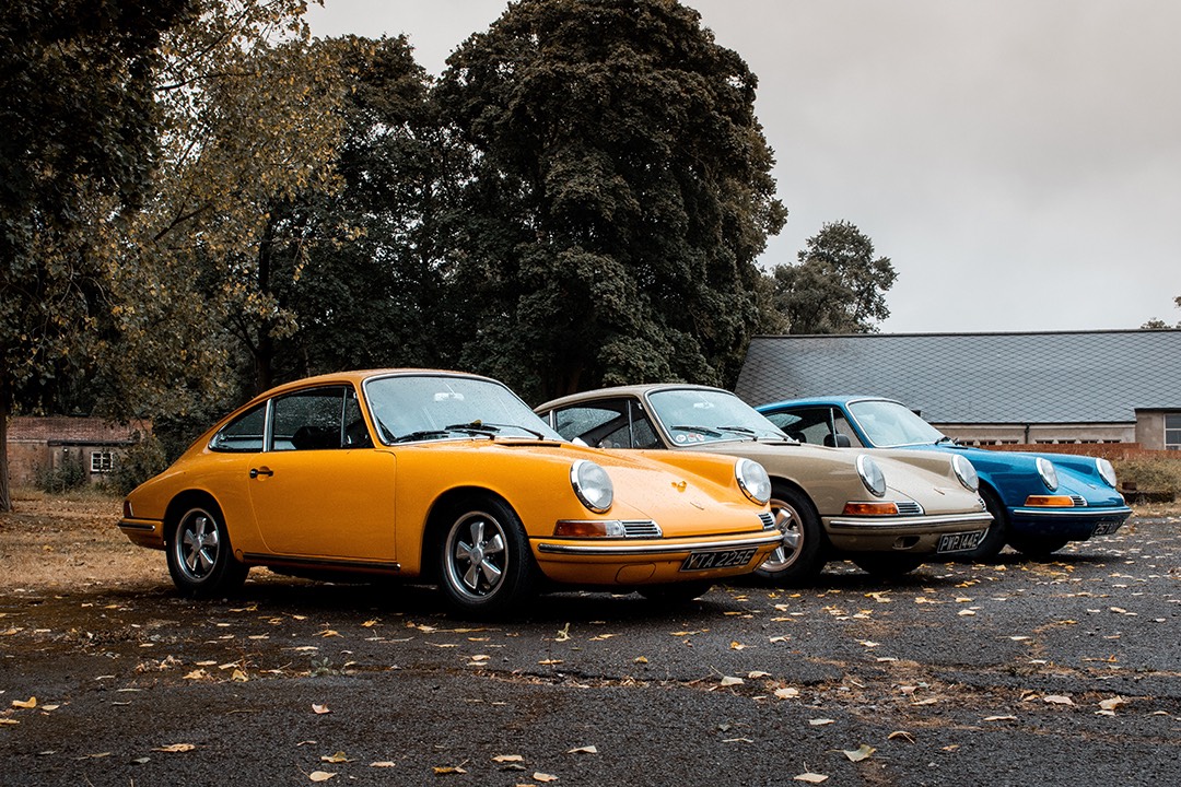 Cars in a commercial lot
